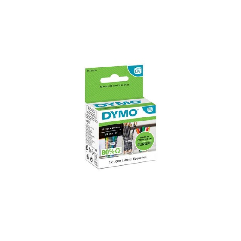 Etiket Dymo LW 25x13 niet perm wt/rl1000