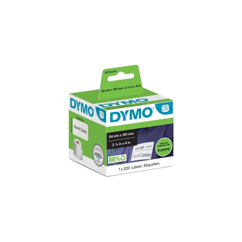 Etiket Dymo LW 101x54 vrzndbdge wt/rl220
