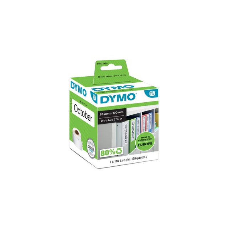 Etiket Dymo LW 190x59 ordnr brd wt/rl110