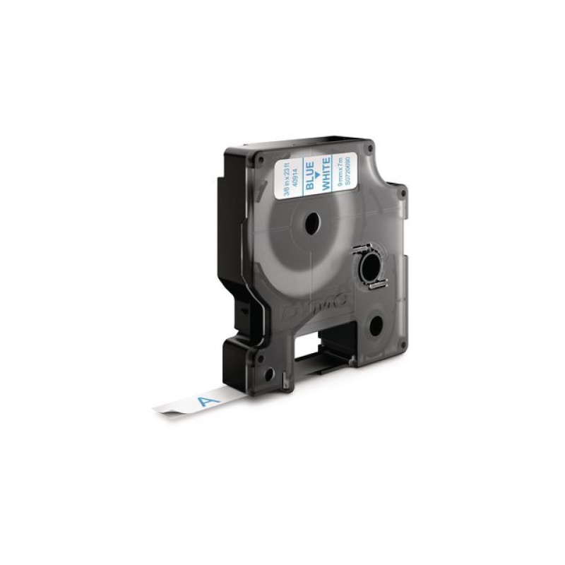 Tape Dymo 40914 9mm blauw/wit