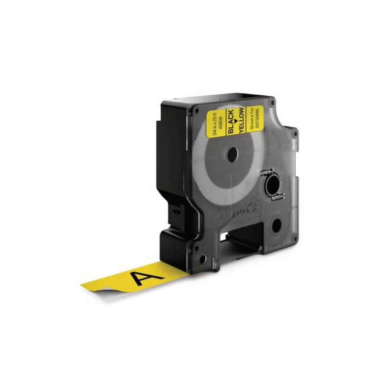 Tape Dymo 45808 19mm zwart/geel