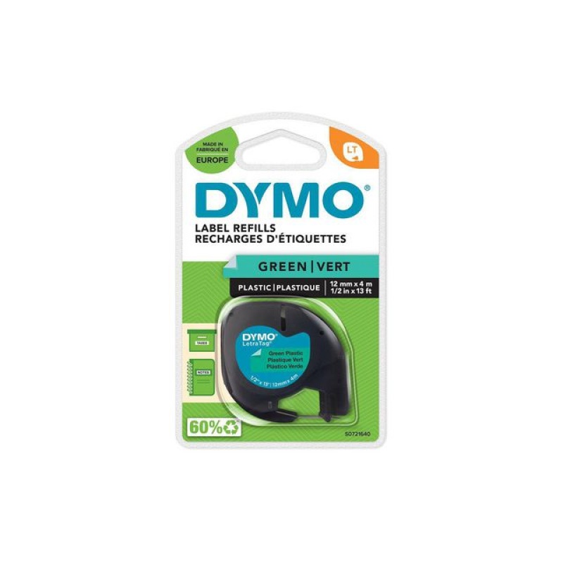 Tape Dymo LetraTag 91204 12mm zwart/gr
