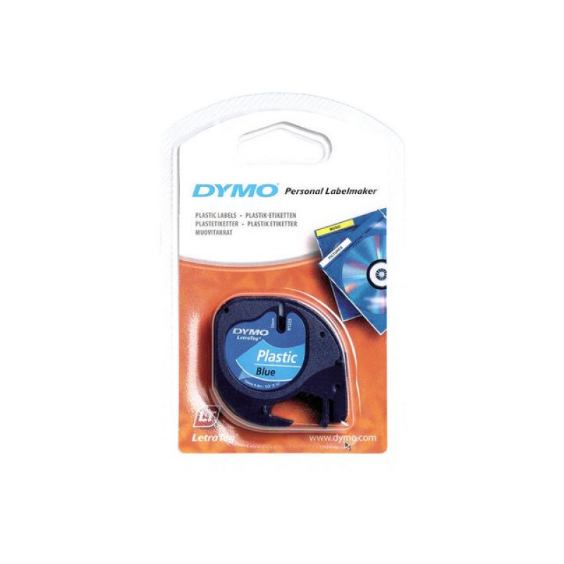 Tape Dymo LetraTag 91205 12mm zwart/bl