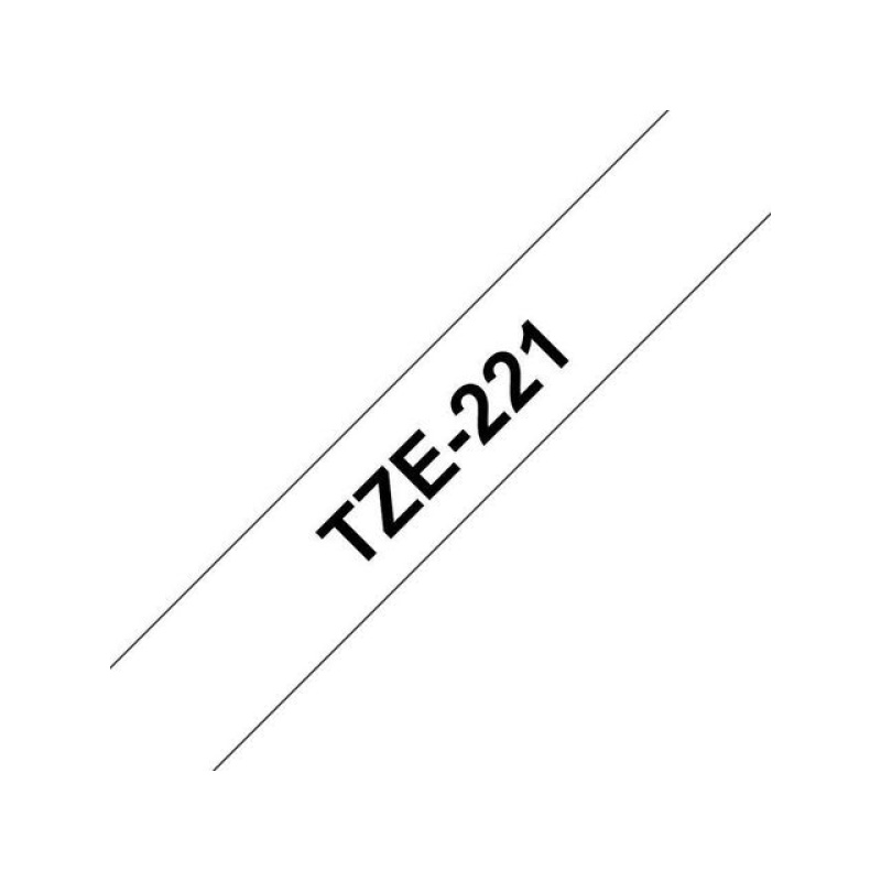 Tape P-Touch TZ-221 9mm zwart op wit