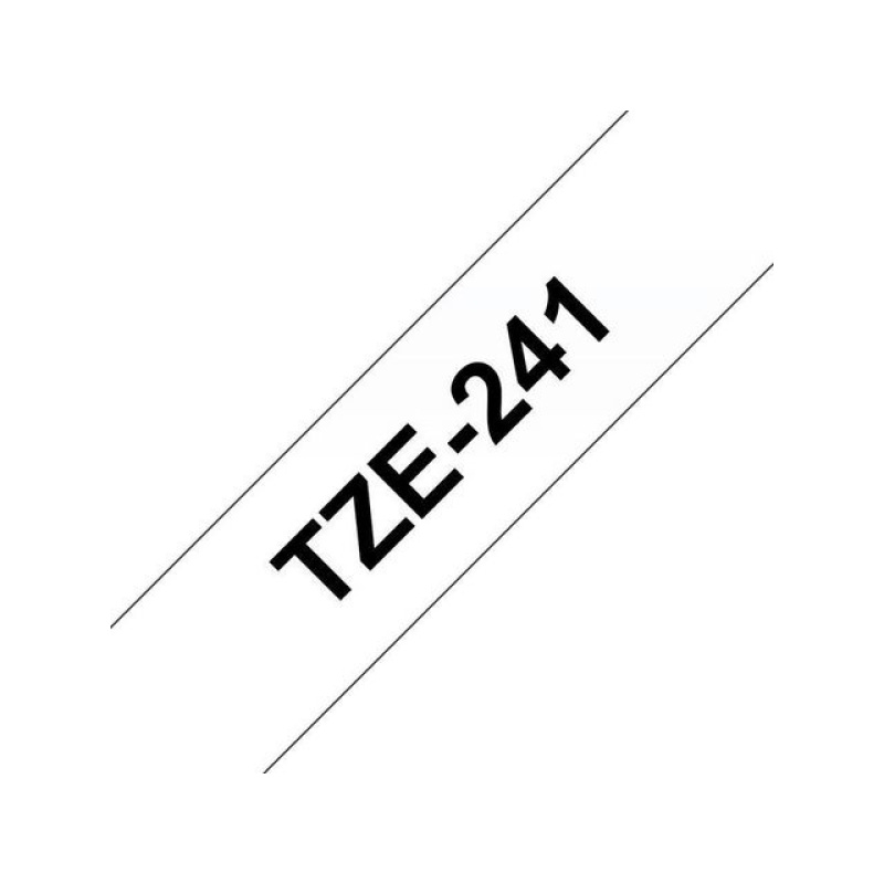 Tape P-Touch TZ-241 18mm zwart op wit