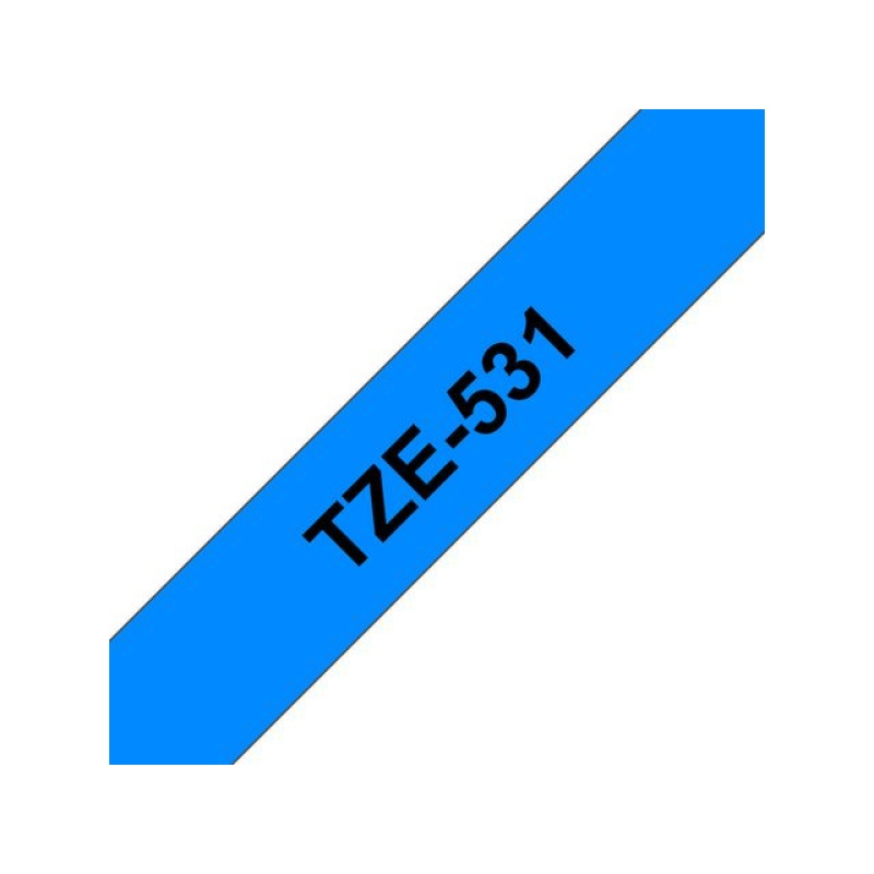 Tape P-Touch TZ-531 12mm zwart op blauw