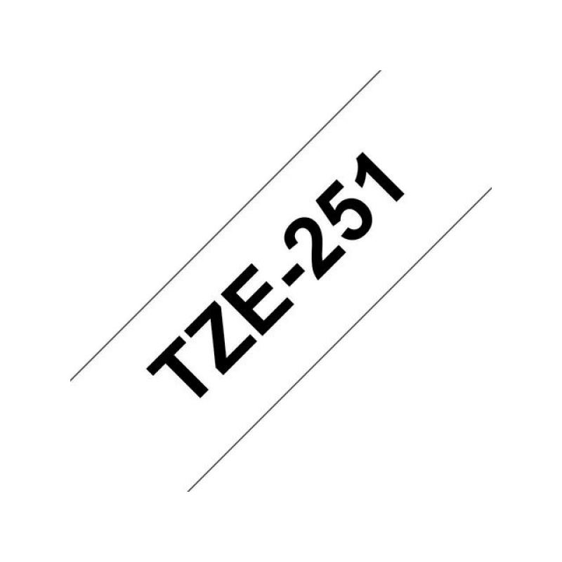 Tape P-Touch TZe-251 24mm zwart op wit