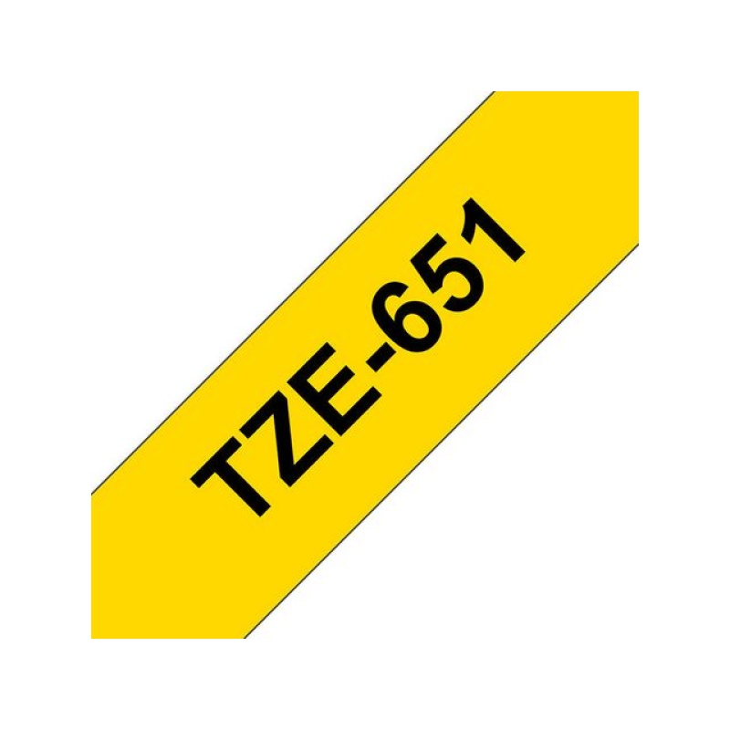 Tape P-Touch TZ-651 24mm zwart op geel