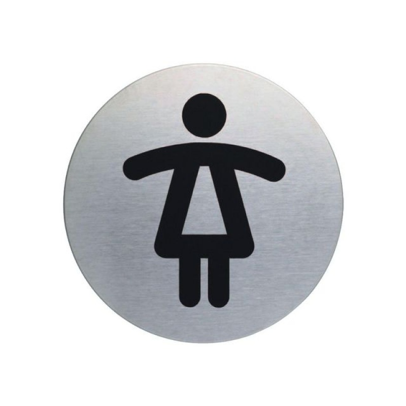 pictogram damestoilet staal