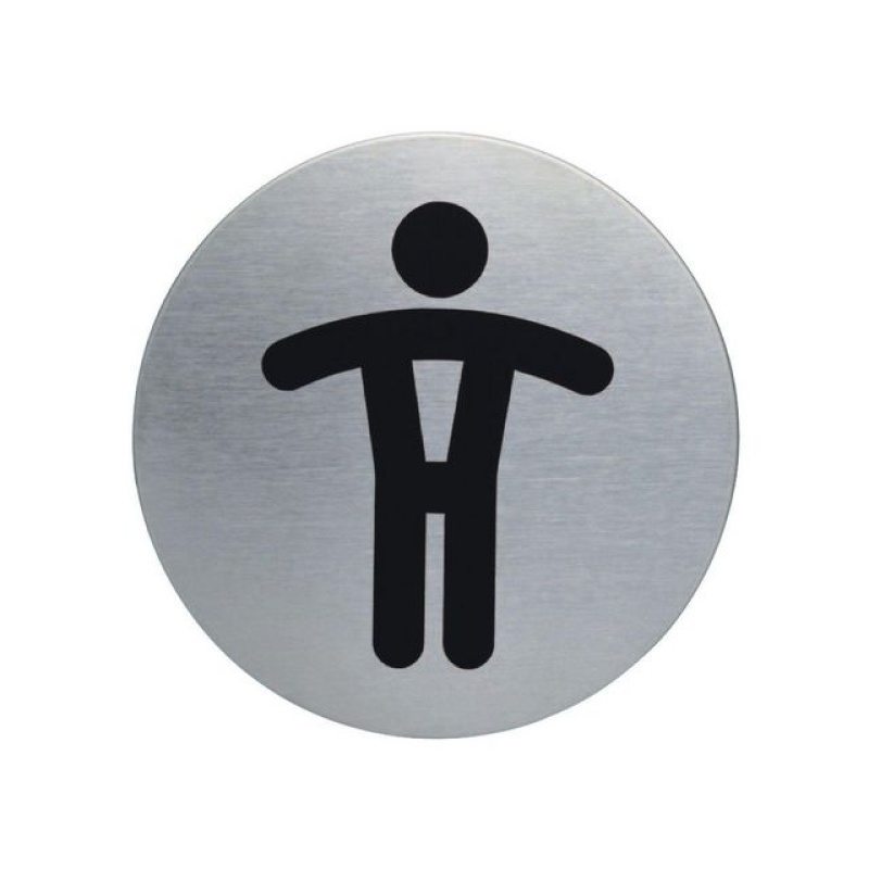 pictogram herentoilet staal