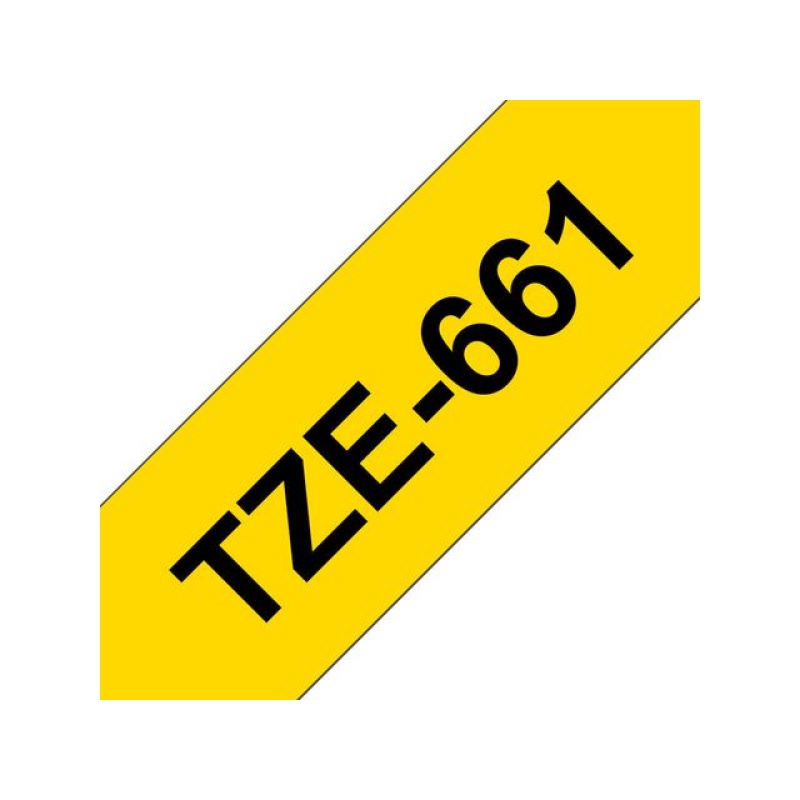 Tape P-Touch TZ-661 36mm zwart op geel