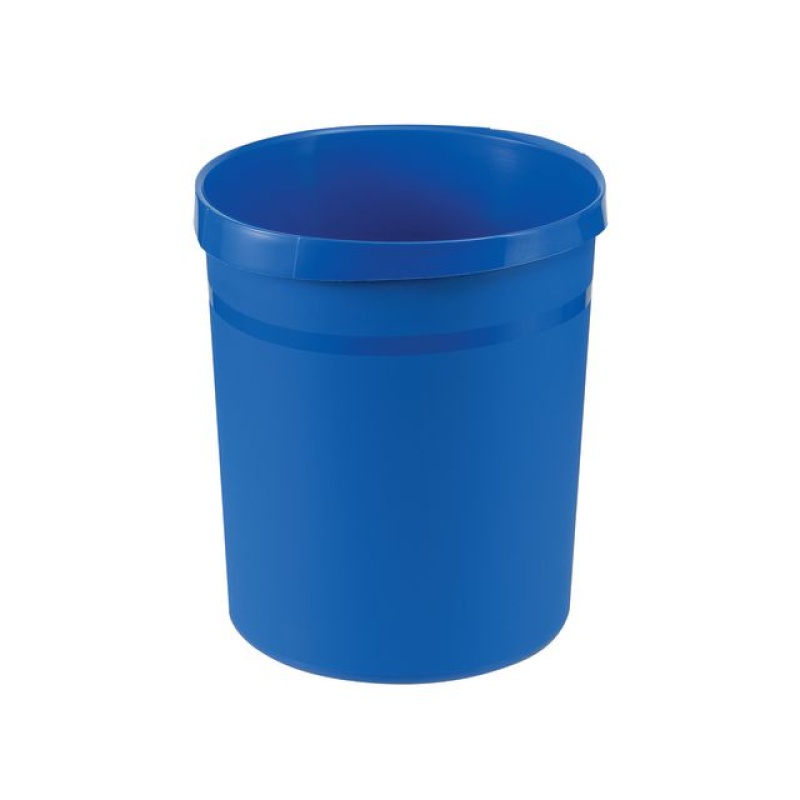 Prullenbak Han kunststof rond 18l blauw