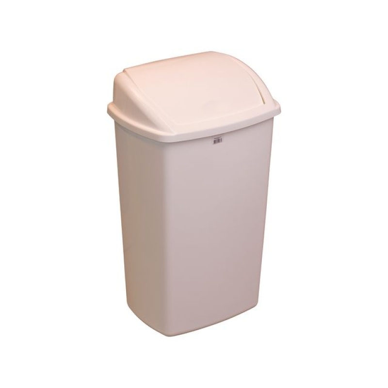 Afvalbak swing-fix 50L h75cm wit