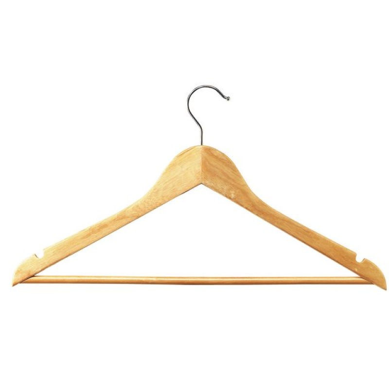 Kledinghanger Unilux hout naturel/doos25