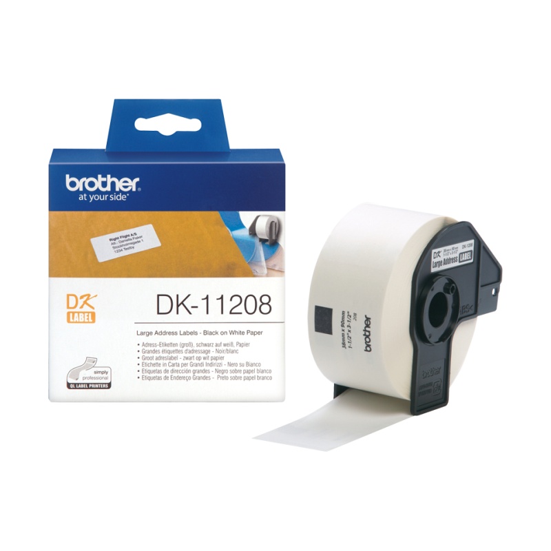 Etiket P-Touch 38x90mm DK11208/rol400