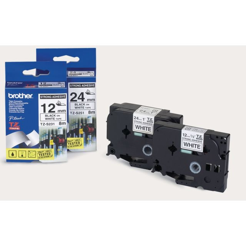 Tape P-Touch TZ161 36mm zwart op transp