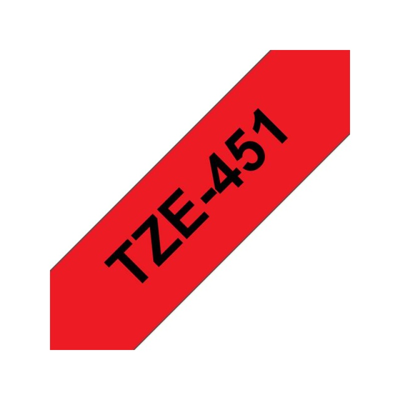 Tape P-Touch TZ451 24mm zwart/rood