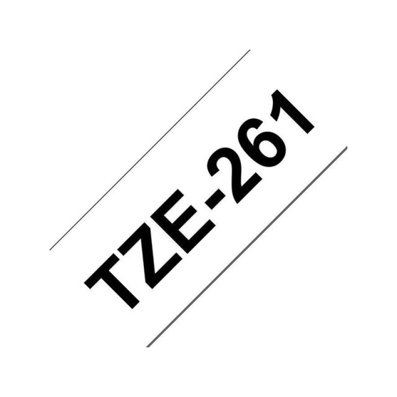 Tape P-Touch TZ261 36mm zwart/wit