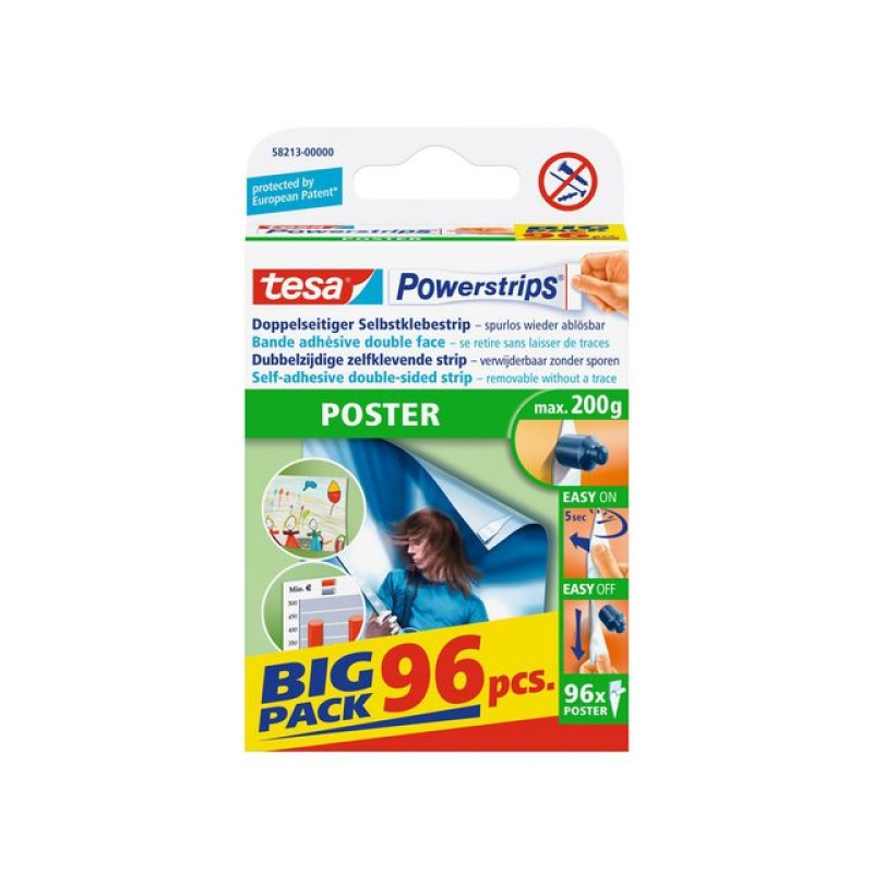 Powerstrip Tesa Poster zelfklevend/ds 96