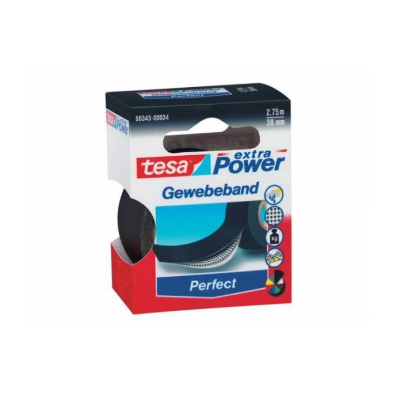 Klussentape Extra Power 38mmx2,75m zwart