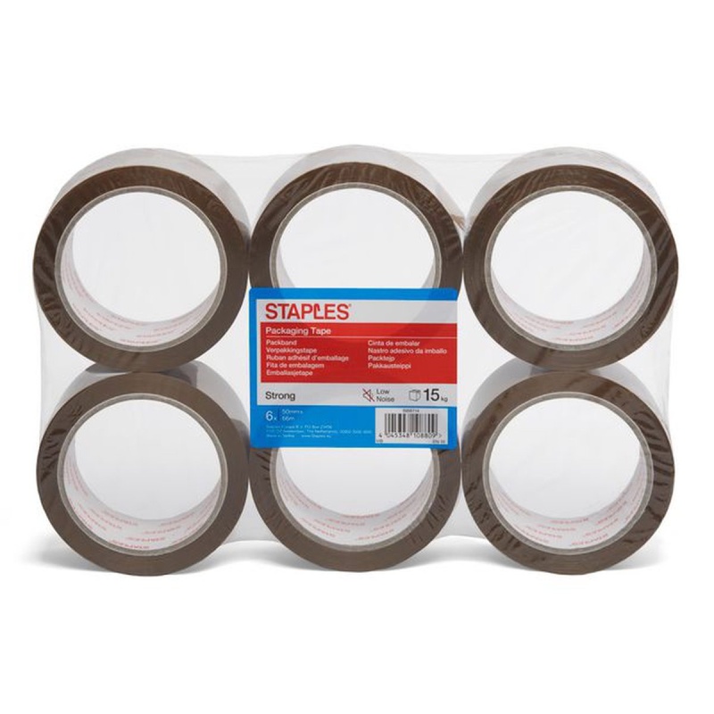 Verpakkingstape PP 50mm low noise br/pk6