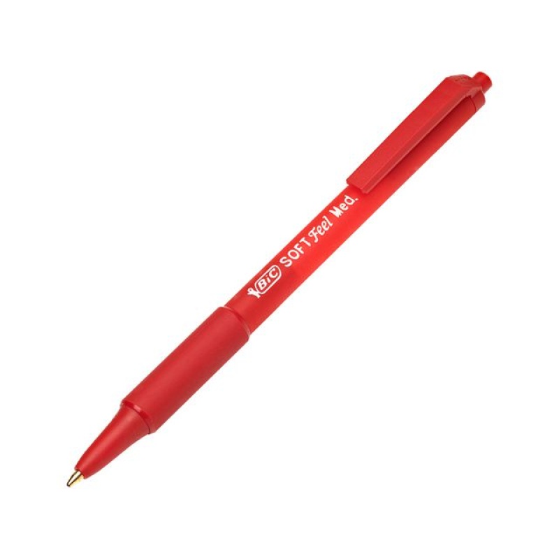 Balpen BIC Soft Feel Clic Grip M rd/ds12