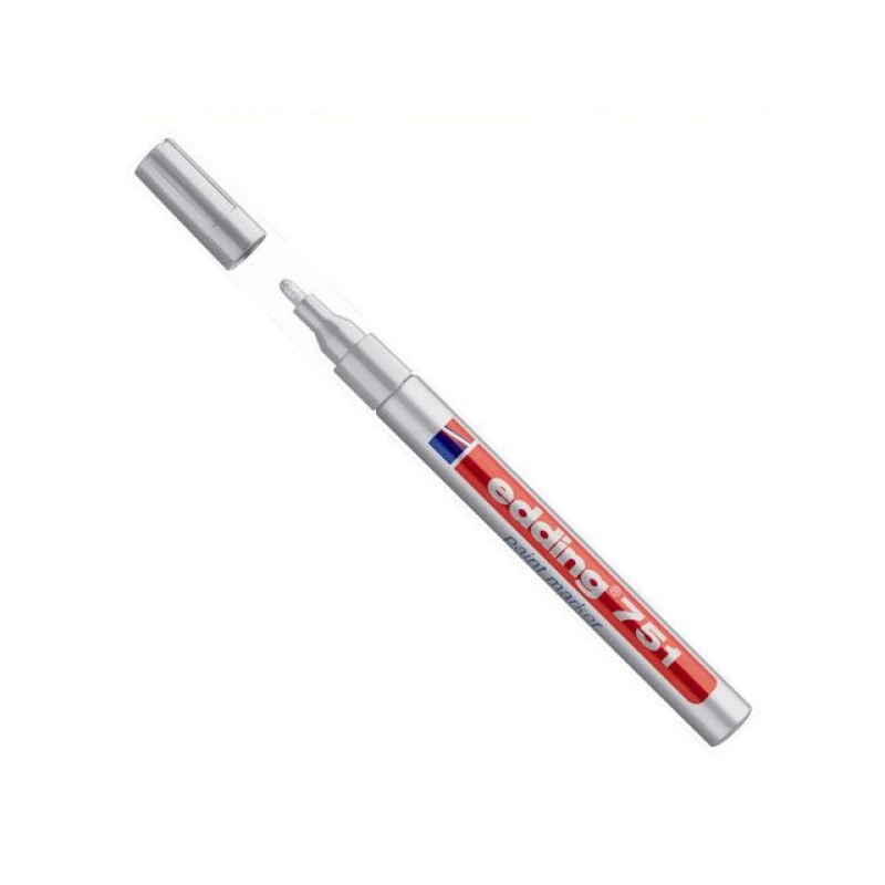 Lakmarker edding 751 1-2 mm zilver/ds 10