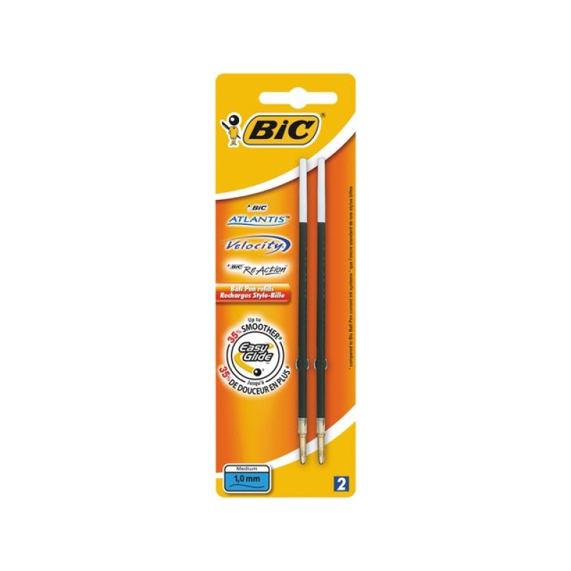 Vulling balpen BIC M blauw/blister 2