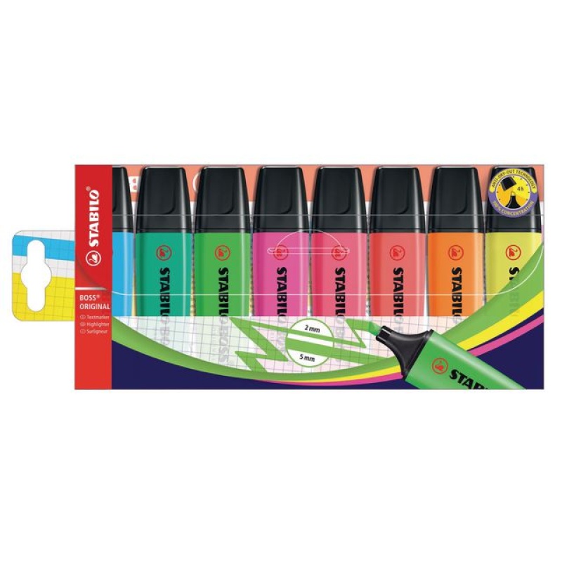 Tekstmarker BOSS original assorti/etui 8