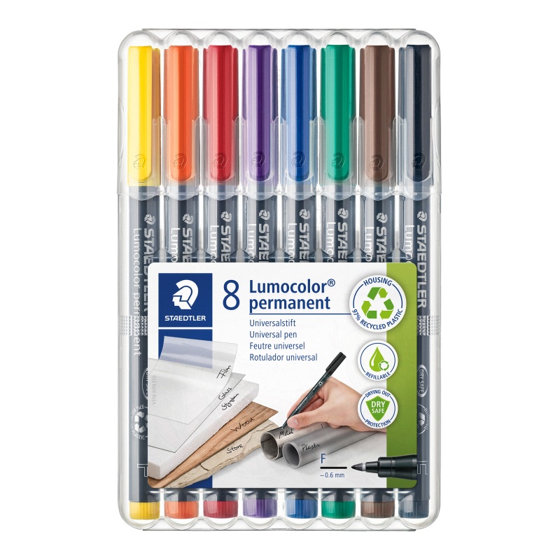 OHP/CD/DVDmarker Lc318 F ass/etui 8