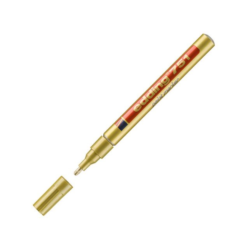 Lakmarker edding 751 1-2 mm goud/doos 10