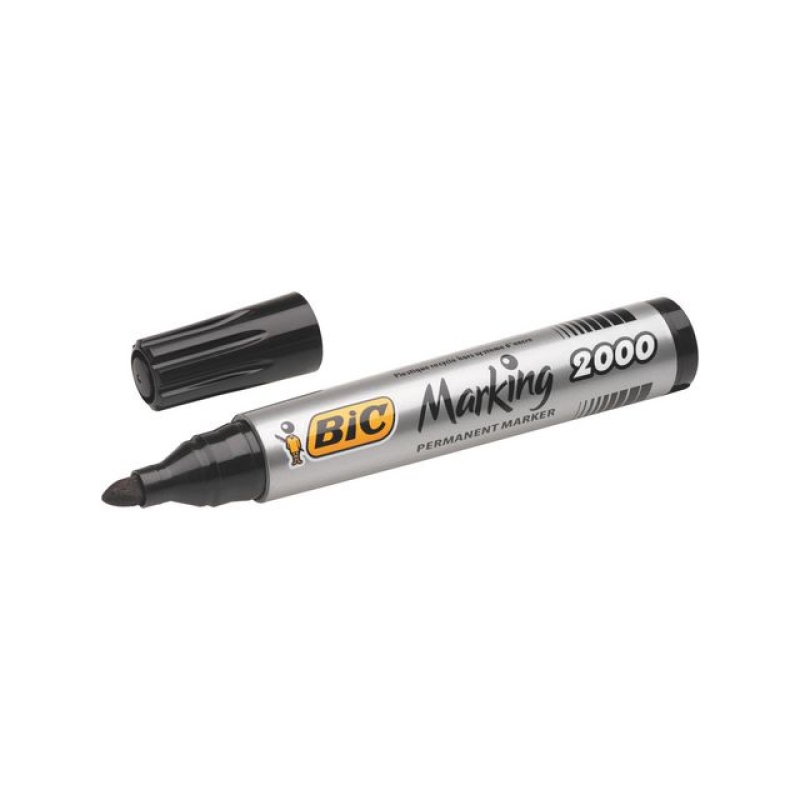 Permanent marker BIC 2000 1,7mm zw/ds 12