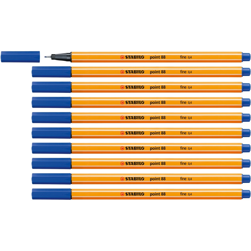 Fineliner Stabilo point 88 0,4 bl/ds 10