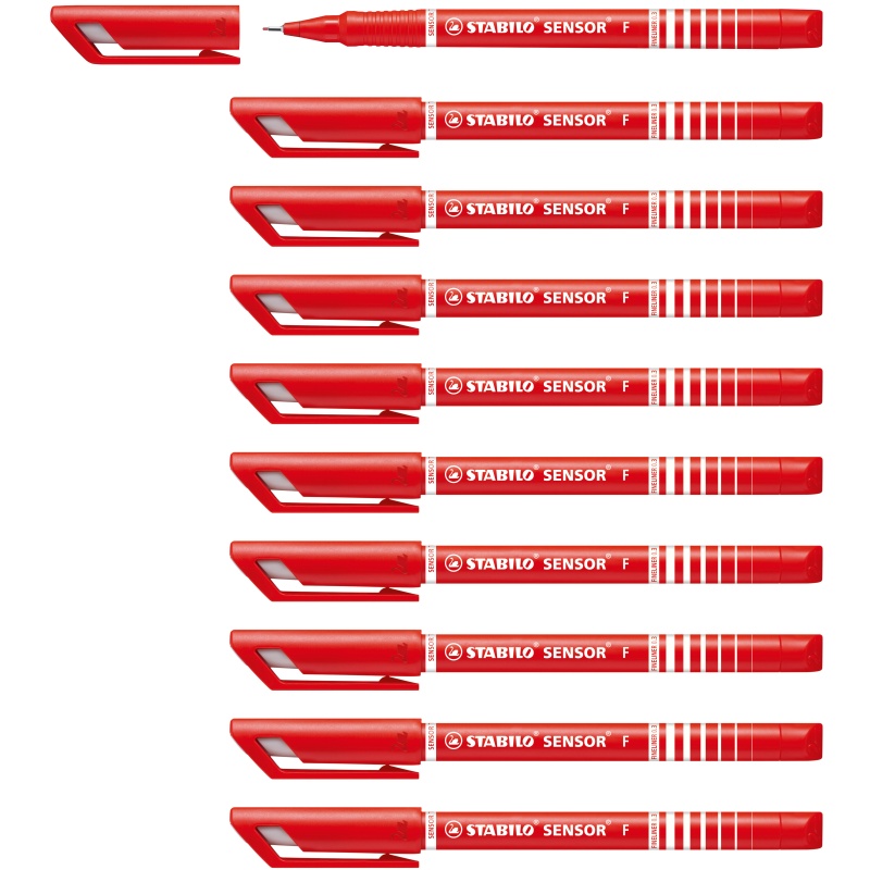 Fineliner Stabilo sensor 189 rood/ds10