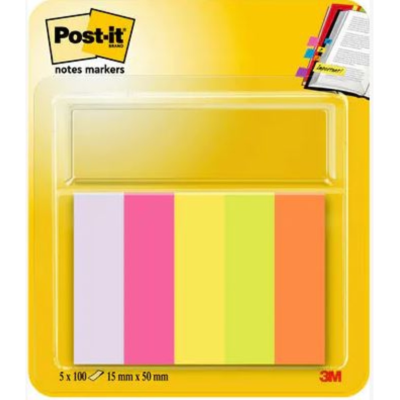 Pagemarker Post-It 15x50mm/pak 5x100v