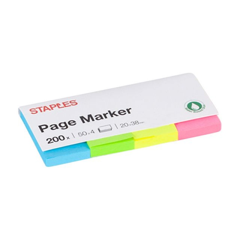 Pagemarker SPLS 20x38mm assorti/pk4x50