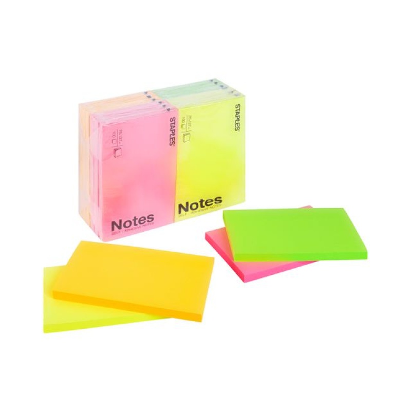 Notitieblok SPLS 127x76mm rainbow/pk 12