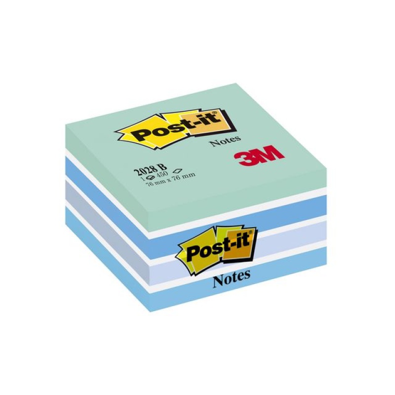 Notitieblok PostIt 76x76mm pastelbl/450v
