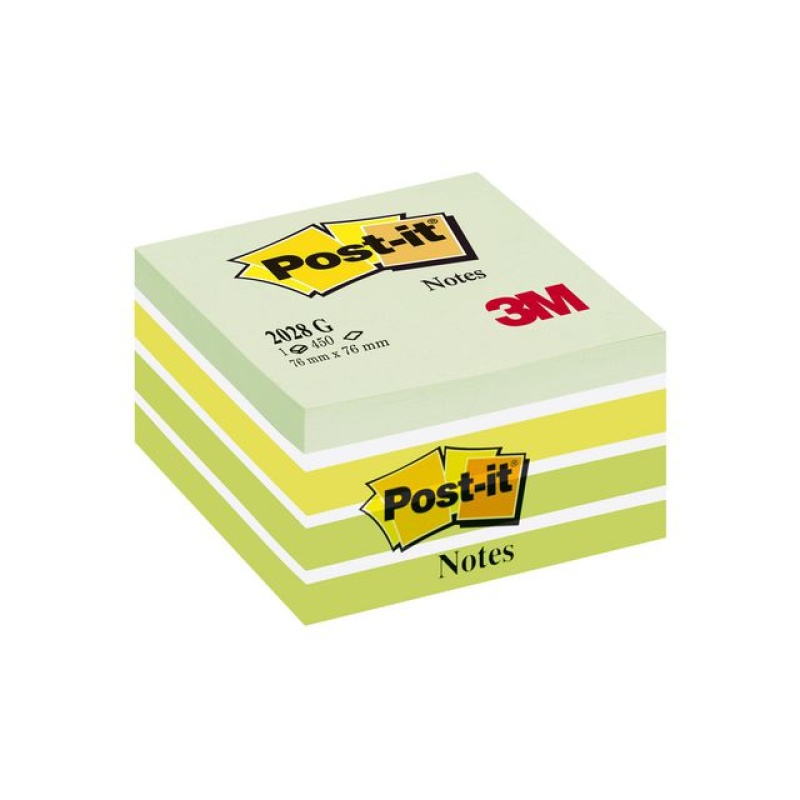 Notitieblok PostIt 76x76mm pastelgr/450v