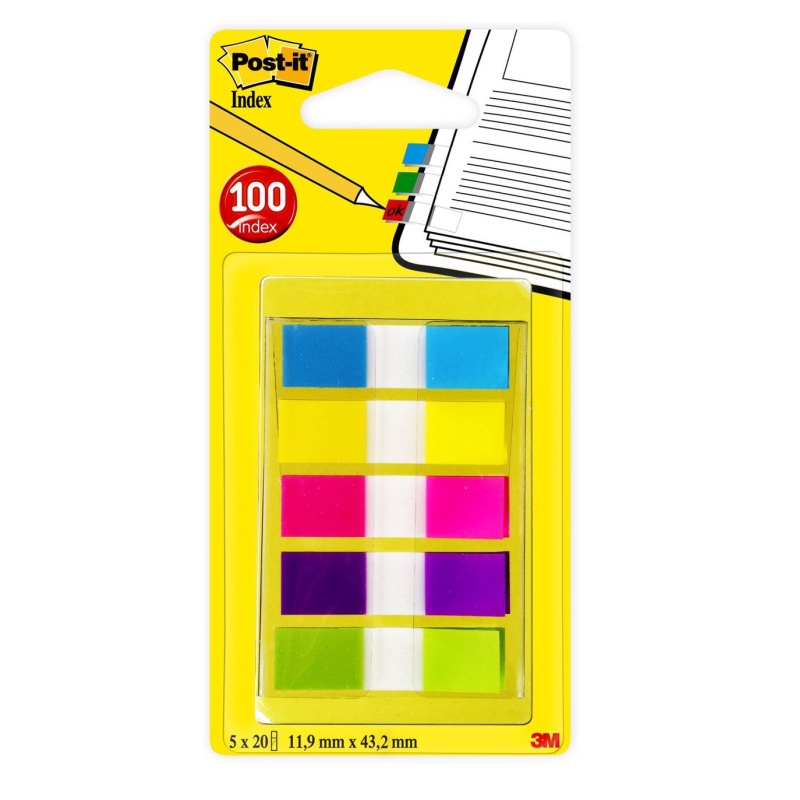 Index Post-It Mini neon kleuren/set5x20