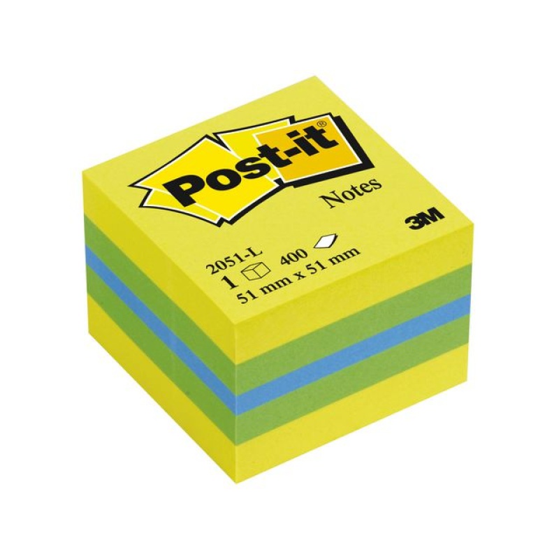 Notitieblok Post-It 51x51 citroen/bl400v