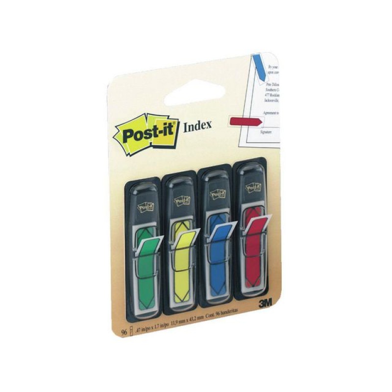 Index Post-It pijlen gr/gl/bl/rd/set4x24