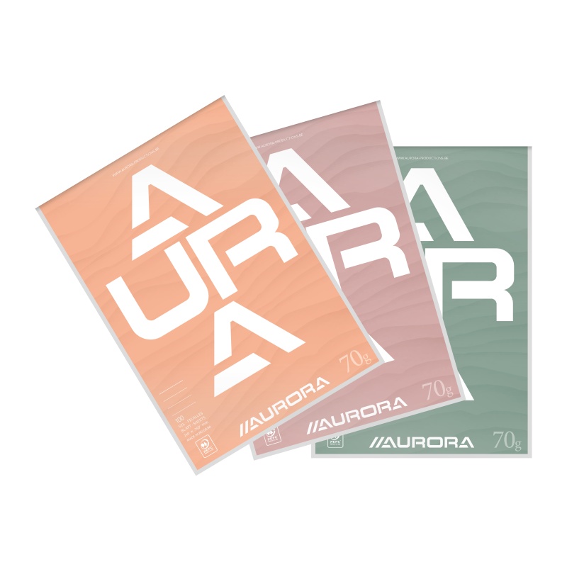 Schrijfblok Aurora A4 lijn 100v/pk 10