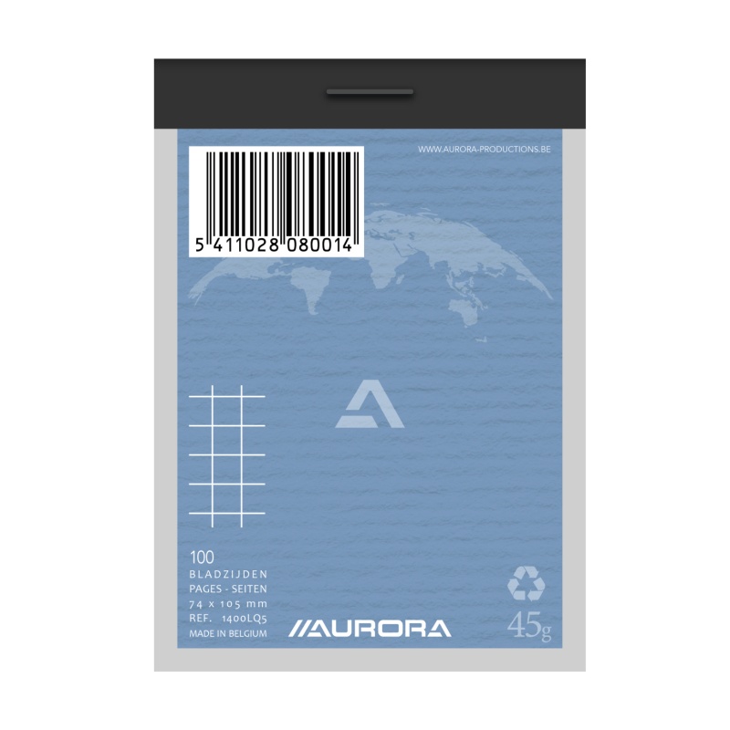 Schrijfblok Aurora A7 ruit rec 100v/pk10
