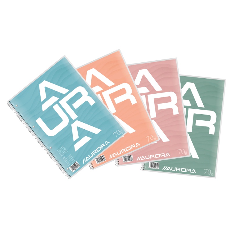 Spiraalblok Aurora A4+ ruit 4gt/blok