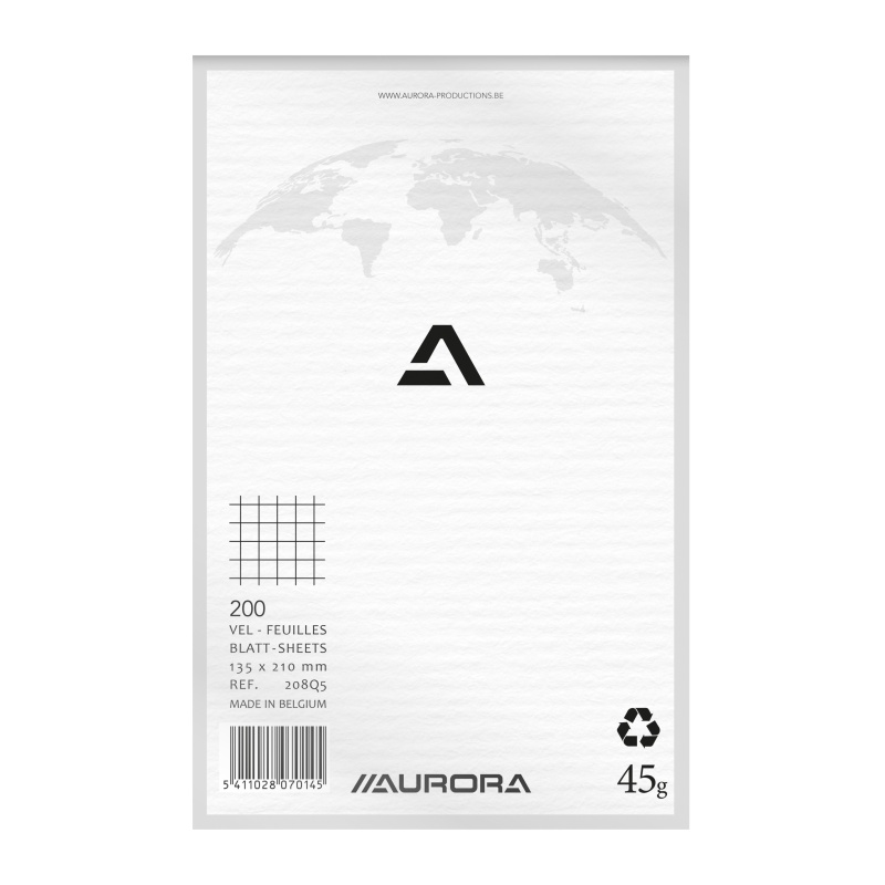 Kladblok Aurora 135x210 ruit 200v/pk 5