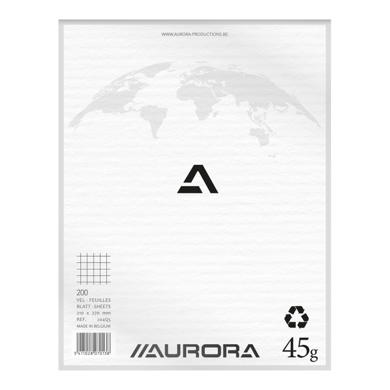 Kladblok Aurora 210x270 ruit 200v/pk 5