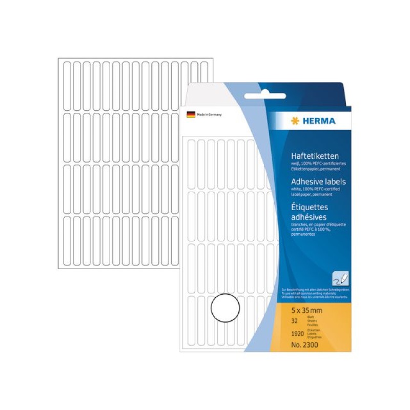 Etiket Herma 5x 35 wit/ds 1920