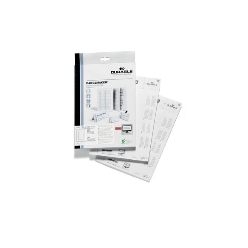 Insteekkaart Durable 1460 122x210/pk 20