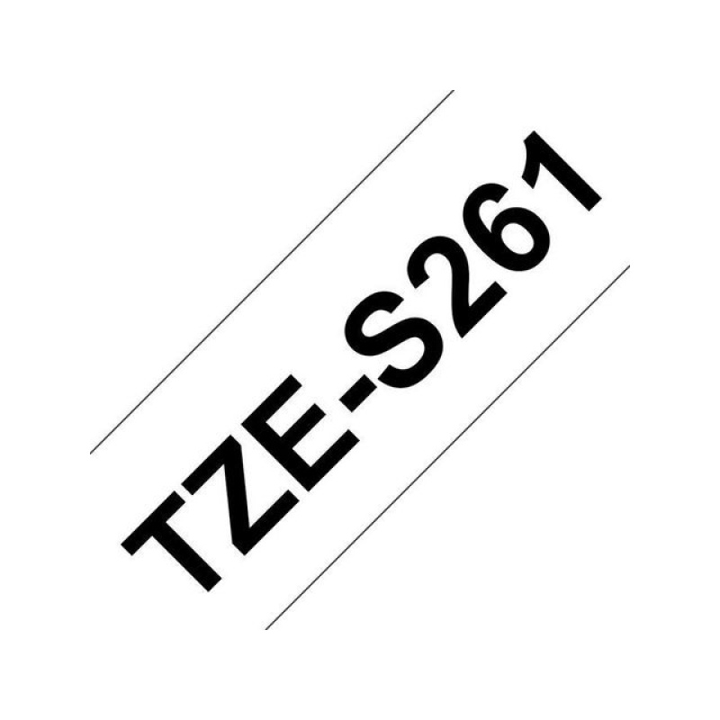 Tape P-Touch TZ-S261 36mm zwart op wit